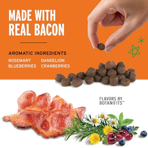 Pet Botanics 20 oz. Pouch Training Rewards Soft & Chewy, Bacon Flavor, with 500 Treats Per Bag, The Choice of Top Trainers