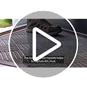 GORILLA GRIP 100% Waterproof All-Season WeatherMAX Doormat US Designed Natural Rubber, Stain Fade Resistant, Low Profile Indoor Outdoor Door Mats, Easy Clean, 29x17 Gray Diamond