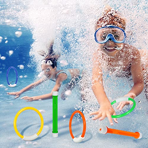 Korlon Tec Underwater Pool Toys for Kids Ages 4-8 8-12, Summer Training Swim Pool Diving Toys Set for Fun Water Games