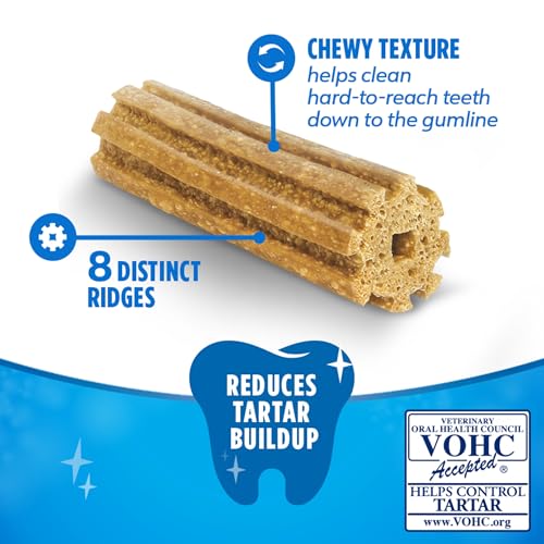 DentaLife Daily Oral Care Dog Treats for Small and Medium Dogs, Chewy Dental Treat to Freshen Breath and Fight Tartar, Chicken Flavor - 40 ct. Pouch
