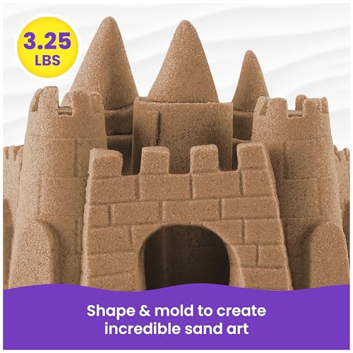 Kinetic Sand, 3.25lbs Beach Play Sand,  Exclusive, Moldable Sensory Toys for Kids, Resealable Bag (Packaging May Vary), for Ages 3 and up