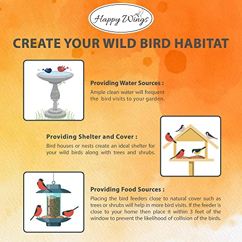 Happy Wings Nyjer/Thistle Seeds Wild Bird Food - (Pack of 2, 13 Ounce x 2) | Prefilled Sock | No Grow Seed | Bird Seeds for Wild Birds