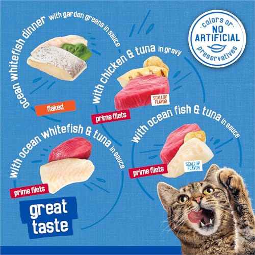 Purina Friskies Wet Cat Food Variety Pack, Oceans of Delight Flaked and  Filets - (Pack of 40) 5.5 oz. Cans