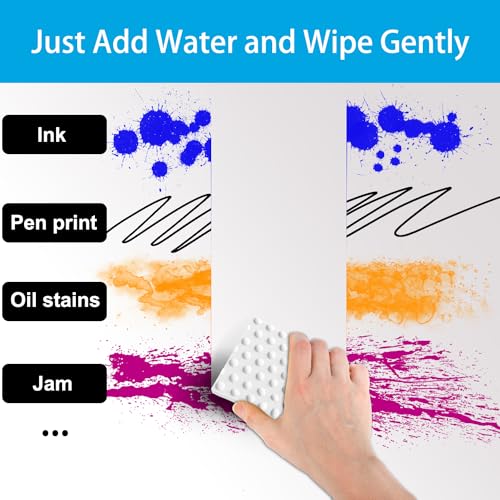 SmilinFit Magic Sponge Erasers, 20 Pack 2X Density Stronger Melamine Sponge Foam Pads, Multi-Functional Household Cleaning Supplies Cleaner for Kitchen, Bathroom, Bathtub, Sink, Wall Cleaner
