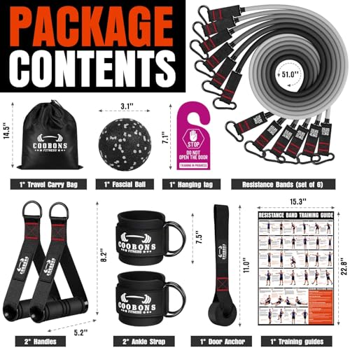 Heavy Resistance Bands for Working Out, 300LBS Exercise Bands with Handles, Workout Bands for Men, Weight Fitness Bands Set for Muscle Training, Strength, Slim, Yoga, Home Gym Equipment