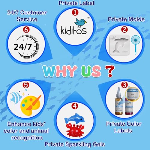 Kiditos Magic Water Elf Toy Kit for Kids, Make Your Own Magic Water Pets, DIY Sensory Craft Kit with 10 Magic Gels & 6 Molds, STEM Science Activity, Party Favors & Birthday Gifts for Kids Ages 3+