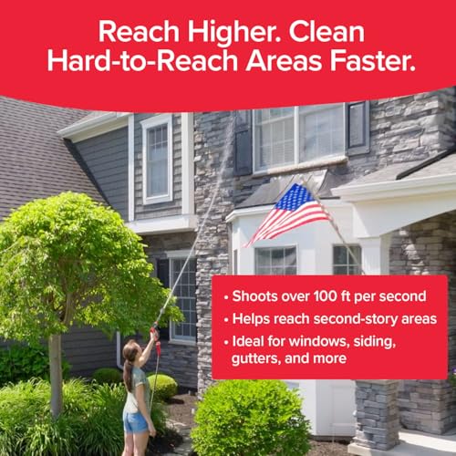 Pocket Hose Arrow, AS SEEN ON TV, Customizable Spray Nozzle from Powerful Jet Stream Cleaning to Gentle Garden Watering, Flow Force Tech, 4 Precision Tips, Rust-Resistant, Non-Slip Grip, Car Wash