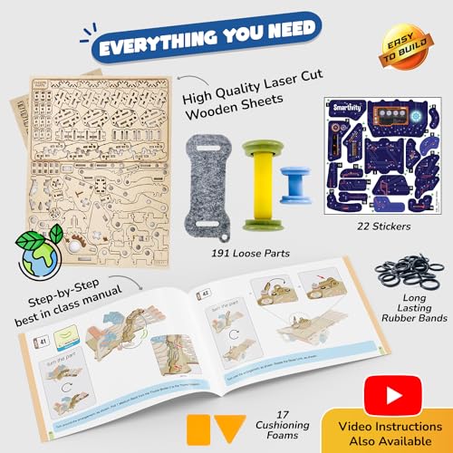 Smartivity DIY Robotic Mechanical Hand STEM Toy for Kids 8-14 Years Old | Parents Choice Award Winner I Birthday Gift for Kids | Engineering Kit for 8, 9, 10, 11, 12, 13, 14 Years Old Boys & Girls