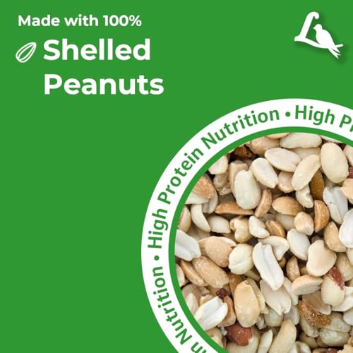 Lyric Peanut Pieces Wild Bird Seed 15 lb Bag - Shelled Peanuts Wild Bird Food for Outside Feeders - Attracts Titmice, Woodpeckers, Chickadees & More