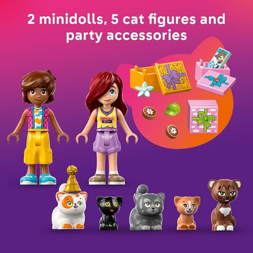 LEGO Friends Party & Tree House Building Toy, Pretend Play Blocks with Toys & 2 Minidolls, Creative Storytelling Toy for Kids 9+, Gift Idea, 42666