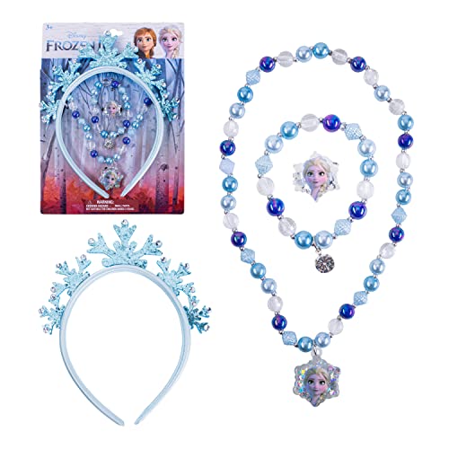 LUV HER Frozen Princess Dress Up Accessory Set - Jewelry Set - Princess Elsa Tiara Set - Giftable Box - Birthday Gifts For Girls - Holidays Gift - Girl Toys Dress Up Kit - Ages 3+