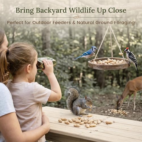 Forest Haven Premium Raw Peanuts for Squirrels – 10LB Bulk Squirrel Food – Unsalted Peanuts in Shell for Birds, Deer & Wildlife – Bonus Binoculars Included - USA Grown