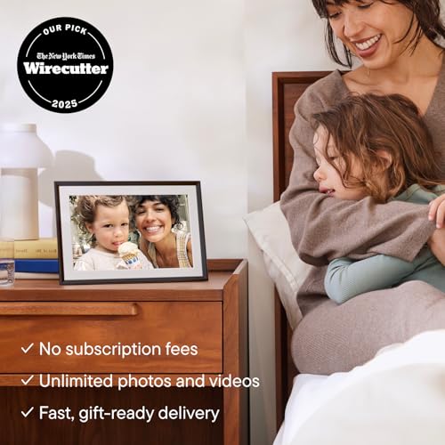Aura Carver 10" HD WiFi Digital Picture Frame – Free Unlimited Cloud Storage – Send Photos from Phone – No Subscription – Auto On/Off – Gift for Parents & Grandparents – Quick 1 Minute Setup