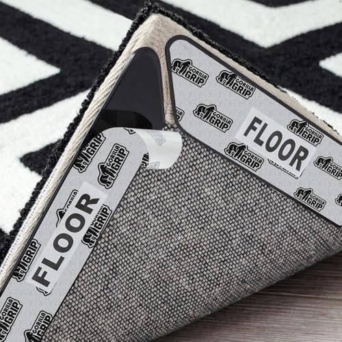 GORILLA GRIP® Rug Gripper Pads, Reusable Double-Sided Stickers Keep Area Rugs Corners Flat, Grips Hardwood, Tile and Laminate Floors, Renter Friendly, Holds Down Carpet in Place, Home Décor, 8 Pcs
