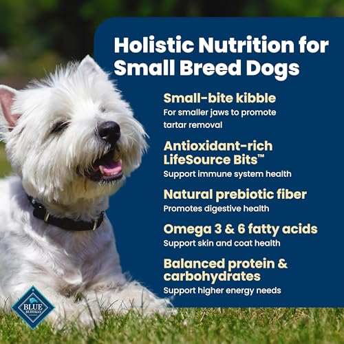 Blue Buffalo Life Protection Formula Chicken & Brown Rice Small Breed Adult Dry Dog Food, Supports Immunity with Antioxidant-Rich LifeSource Bits, Promotes Healthy Muscles, Skin & Coat Health, 5 lbs.