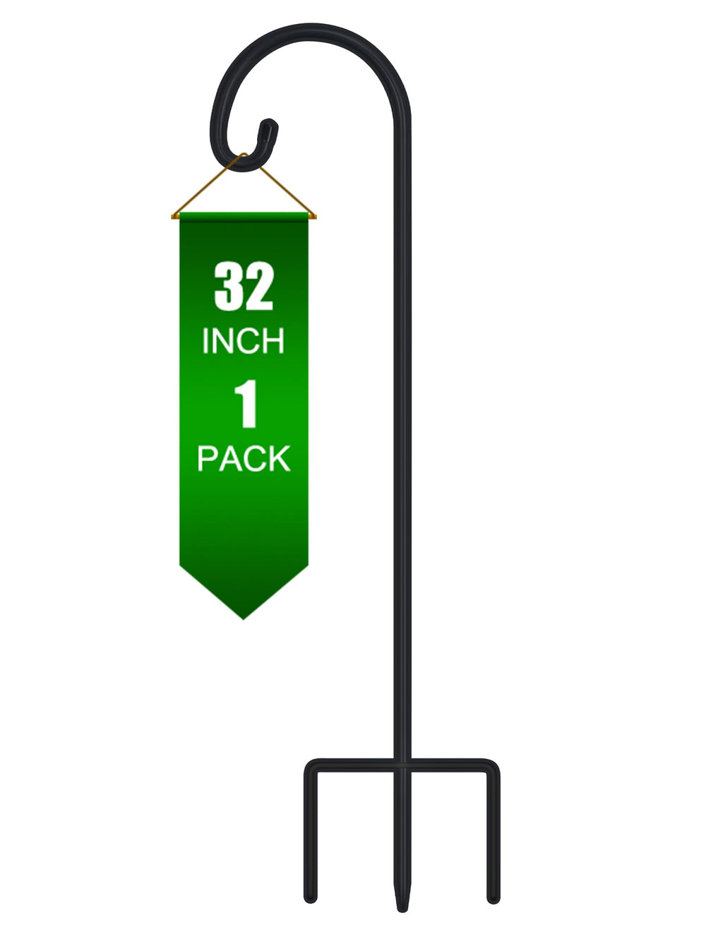 FEED GARDEN Adjustable 32 Inch Small Shepherd Hooks for Outdoor, Garden Hooks for Lanterns, Sheperd Hook for Hanging Plants, Bird Feeders, Solar Lights, Mason Jars, Weddings Decor,1 Pack