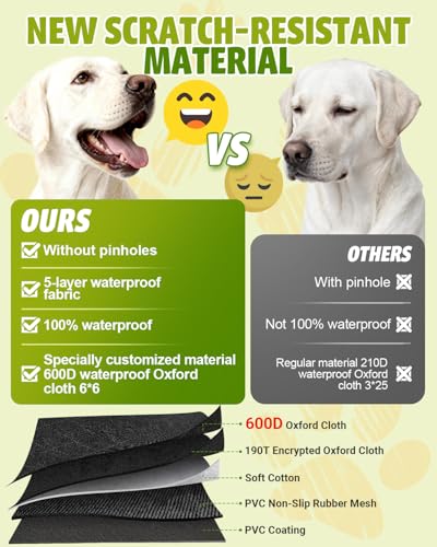 Dog Car Seat Cover, 600D Heavy Dute Durable Car Seat Cover for Dogs Pets, 100% Waterproof Scratch Proof Nonslip Dog Hammock for Cars, Seat Covers Protector with Seatbelt for Pet Sedan SUV Trucks