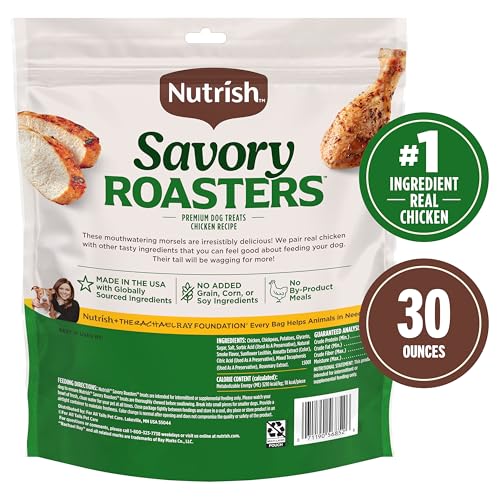 Nutrish Savory Roasters Chicken Recipe Premium Dog Treats, 30 oz. Pouch (Rachael Ray)