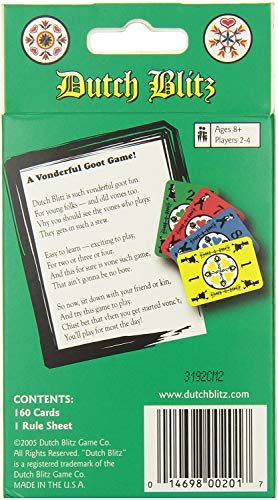 Dutch Blitz: The Original Fast Paced Card Game, Contains 160 Cards, Quick and Easy to Learn, Great Family Game, Fun for Everyone, for 2 to 4 Players, for Ages 8 and Up