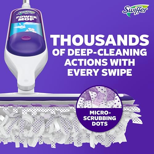 Swiffer PowerMop Multi-Surface Mop Kit for Floor Cleaning, Fresh Scent, Mopping Kit Includes PowerMop, 2 Mopping Pad Refills, 1 Floor Cleaning Solution with Fresh Scent and 2 Batteries