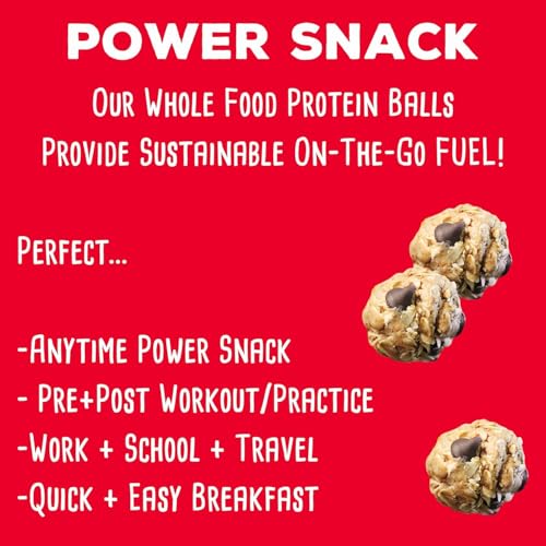 simplyFUEL Whole-Food Protein Balls (Peanut Butter Chocolate Coconut Fusion) - 8 g High-Protein, Gluten-Free, Healthy Snack for Adults & Kids - 9.6 oz