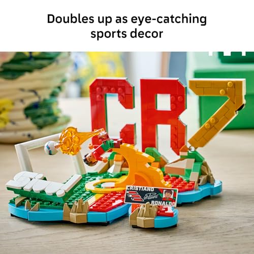 LEGO Editions Cristiano Ronaldo – Soccer Highlights - Building Set for Boys & Girls, Ages 10+ - Collectible Soccer Gift with Plaque - Kids Bedroom or Shelf Decor - 43012