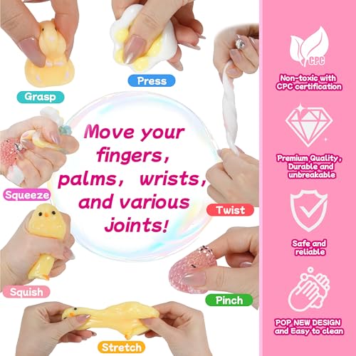 10 Pack Taba Squishy Toys kit with Toy Box & Cute Stickers, Kawaii taba Squishies Stress Relief Toys Party Favors for Kids 4-8 8-12, Squishy Fidget Toys for Kids , Birthday Gifts Toys for Girls 8-10
