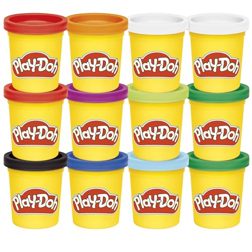 Play-Doh Jewel Colors Bulk 12-Pack of 4-Ounce Cans, Holiday Stocking Stuffers, Prizes & Party Favors, Kids Arts & Crafts, Preschool Toys, Ages 2+ ( Exclusive), 1 Kg