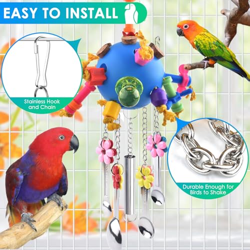 KATUMO Bird Toys, Parrot Pull Spoons Colorful Acrylic Stick Toys Bird Chew Toys for  Parrot, African Grey, Conure, Caique, Quaker, Small Cockatoo, Mini Macaw, Eclectus and Similar Birds
