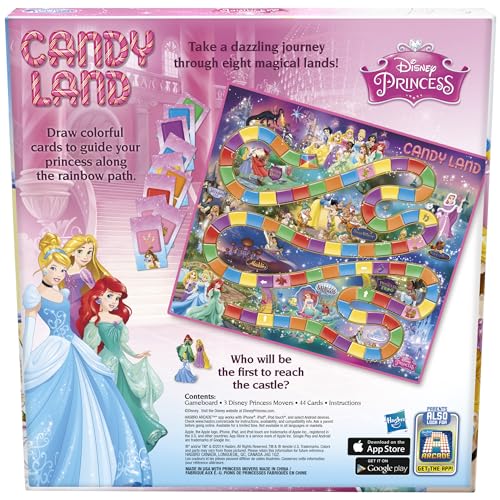 Hasbro Gaming Candy Land Disney Princess Edition Board Game, Preschool Games for 2 to 3 Players, Easter Gifts for Boys and Girls, Family Games for Kids Ages 3 and Up ( Exclusive)