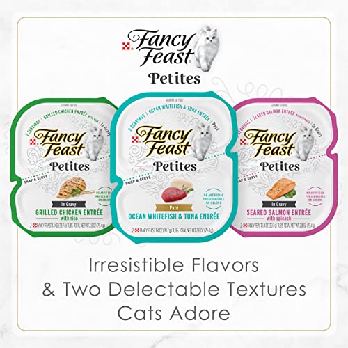 Purina Fancy Feast Petites Tender Beef Entree With Carrots in Gravy Gourmet Wet Cat Food - (Pack of 12) 2.8 oz. Tubs