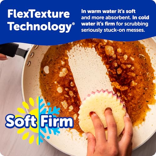 Scrub Daddy Scrub Mommy Sponges - Dish Scrubber + Non-Scratch Cleaning Sponges Kitchen, Bathroom + Multi-Surface Safe - Dual-Sided Dish Sponges for Scrubbing - Online Exclusive (3 Count)