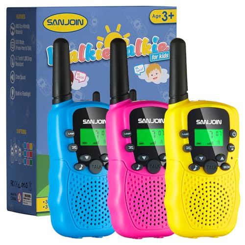 Walkie Talkies for Kids Games Outdoor Toys for 3-12 Year Old Boys Girls, 3 Miles Long Range Walkie Talkie to Camping Hiking, 4 Year Old Girl Birthday Gifts for 3 4 5 6 7 8 9 Year Old Boy Girl Gift