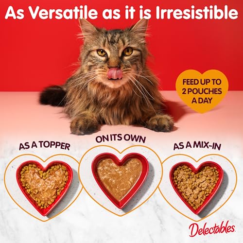 Delectables Lickable Treat Bisque Non-Seafood Wet Cat Treat with Real Chicken, Food Topper, Hydrating, Grain-Free, No Fillers, By-Products, Added Preservatives, 1.4oz Pouch, 12ct