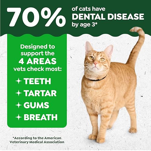 Greenies Cat Treats, Veterinarian-Recommended Adult Natural Dental Cat Treats, Tempting Tuna Flavor, 9.75 oz. Tub