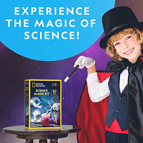 Blue Marble National Geographic Magic Chemistry Set – Science Kit for Kids with 10 Amazing Magic Tricks, STEM Projects and Science Experiments, Science Toys, Great Gift for Boys and Girls 8-12