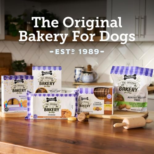 Three Dog Bakery Assort Mutt Trio, 48oz – Delicious Dog Treats with Oats, Apple, Peanut Butter & Vanilla, Premium Dog Training Treats, Puppy Treats