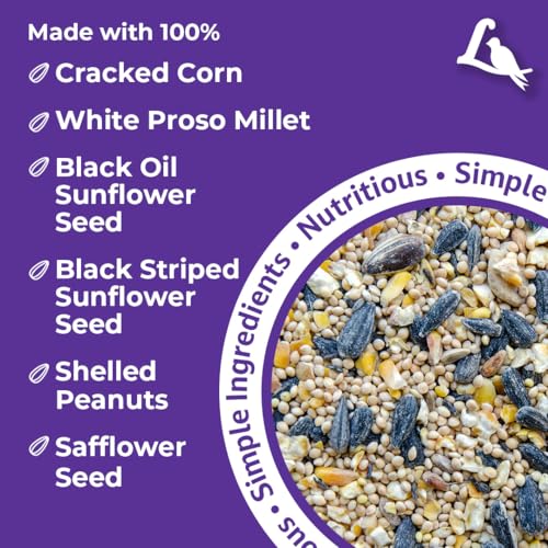 Lyric Wild Bird Mix - Includes Corn, Nuts, and Wild Bird Seed for Outside Feeders, Attracts Doves, Jays and Many More, 40 lb Bag