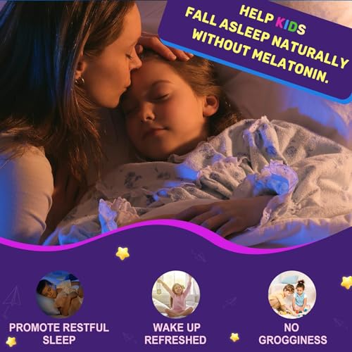 Kids Sleep Gummies - Magnesium Glycinate Gummies, Melatonin Free Sleep Aid | Magnesium, Calcium, D3, B6, L Theanine | Kid Melatonin Alternative for Restful Sleep (Pack of 1)
