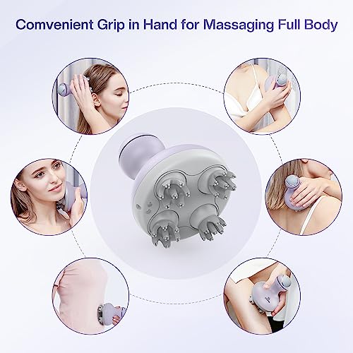 COMFIER Electric Scalp Massager with Mutlti-Modes Vibration, Portable Handheld Head Scratcher for Hair Growth,Waterproof Head Massager for Full Body,Dog Cat Massager for Deep Clean and Stress Relax