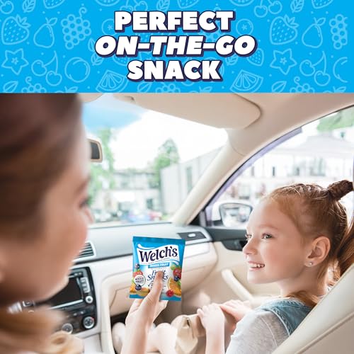 Welch's Fruit Snacks, Mixed Fruit & Berries 'N Cherries Snack Box, Gluten Free, 0.8oz Snack Packs (Pack of 60)