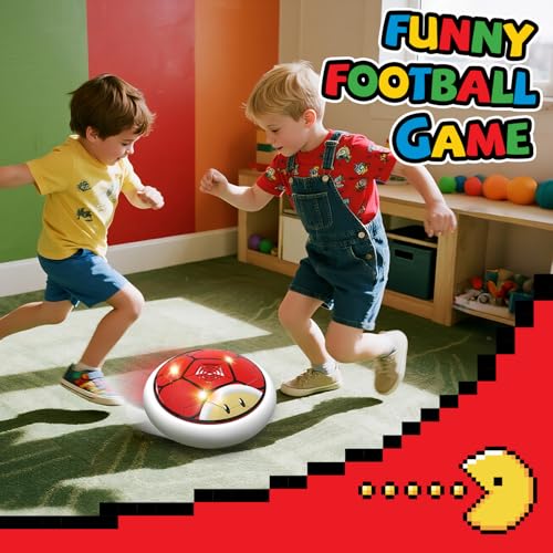 Boy Toys Hover Soccer Ball for Kids 2 LED Soccer Ball Toys Indoor Games Gifts for Boy Age 6-8, 8-12, Floating Football Birthday Gifts for 4 5 6 7 8 9 10 11 12 Year Old Kids Sport Toy
