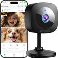 ZEEPORTE 2K Indoor Cameras for Home Security - Baby Monitor and Dog Pet Camera with Motion Detection, 2-Way Audio, Night Vision, Siren, Wired Security Camera - Compatible with Alexa