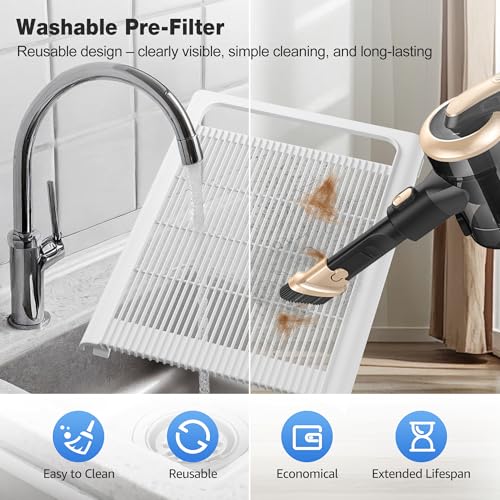 KNKA Air Purifier for Home Bedroom Large Room Up to 1,695 Ft² in 1 Hr, HEPA Air Cleaner with Washable Pre-Filter, AHAM VERIFIDE, AQI Display, ECO Mode, Pet Mode for Pets, Dust, Pollen, APH4000
