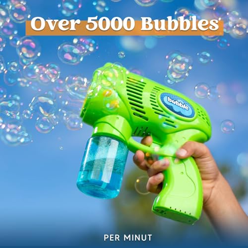 JOYIN 2 Kids Bubble Gun with 2 Bottles Refill Solution, Bubble Machine Gun for Toddlers Kids 4-8, Party Favors, Summer Toy, Outdoors, Easter, Birthday Gift