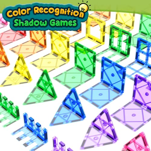 Magnetic Tiles Toddler Toys Magnetic Building Blocks for Kids Ages 3-12 STEM Educational Toys for Girls & Boys Sensory Toys for Kids with Autism Classroom Must Haves Outdoor Toys