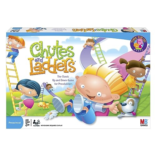 Hasbro Gaming Chutes and Ladders Board Game, 2 to 4 Players, Easter Gift for Kids, Preschool Classroom Games, Ages 3+ ( Exclusive)