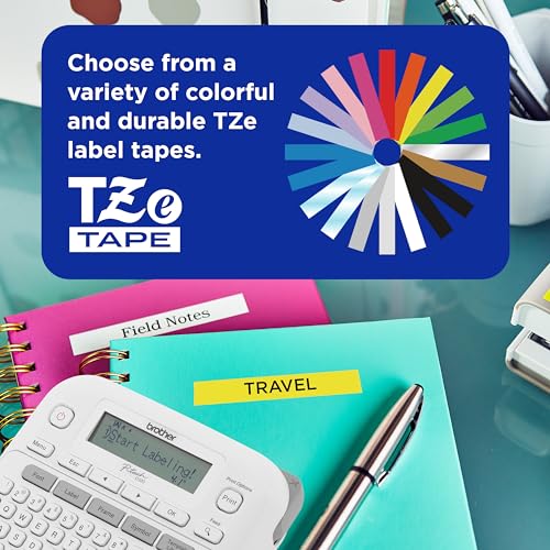 Brother P-Touch PTD220 Home/Office Everyday Label Maker | Prints TZe Label Tapes up to ~1/2 inch White