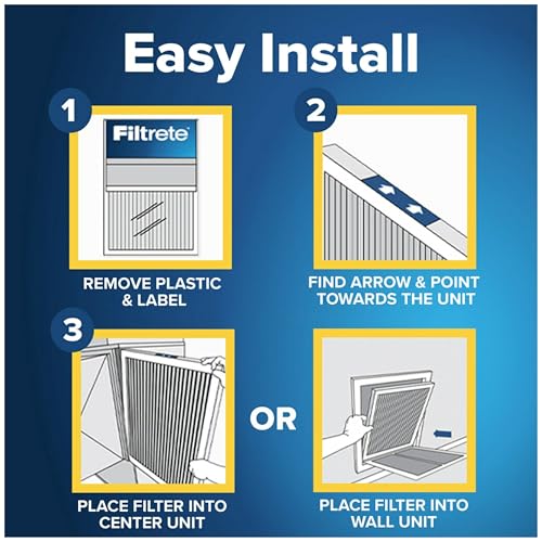Filtrete 16x25x1 Air Filter MERV 11, MPR 1000 Micro Allergen Defense 2-Pack, AC Furnace HVAC Filters for Home, 3-Month Pleated Electrostatic (Actual Size 15.719 x 24.72 x 0.84 in)