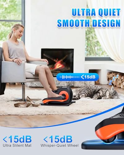 Putnen Under Desk Elliptical Machine, Electric Elliptical Leg Exerciser for Seniors with 12 Adjustable, Portable Quiet Elliptical Exercise Machine, Seated Pedal Exerciser with Remote Control